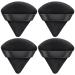 4 Pieces Powder Puff Soft Makeup Powder Puff Triangle Face Makeup Sponge Puff Velour Makeup Puff for Loose Mineral Powder Cosmetic (Black)