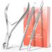 Utopia Care Cuticle Trimmer with Cuticle Pusher Nail Cuticle Trimmer Set Manicure Kit Pedicure Kit Sharp Cuticle Nippers Professional Cuticle Pusher Tool Cuticle Remover Tool Kit (Silver) 1 Silver