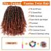 Umylar 10 Inch Pre-twisted Passion Twist Crochet Hair 8 Packs - Short Bohemian Braids Synthetic Extensions in 1B/350 - for Women - Buy Online on GoSupps.com