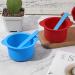 2pcs Silicone Wax Pot Liner & Spatula Set for Hair Removal - Red & Blue | Reusable Wax Warmer Liners - Buy Online on GoSupps.com