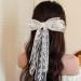 White Lace Hair Bow Hair Clip for Women Metal Hair Clips with Long Tail 90's Hairpin Barrette Bride to Be Gifts Bridesmaid Favors Party Decorations - Buy Online on GoSupps.com