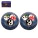 Lurrose 1 set of hand surface massage balls Chinese baoding balls Stress exercise balls metal handball balls finger exercise balls Hand rolling balls handball fitness the ball roll iron sport