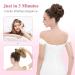 Premium Ash Blonde to White Blonde Synthetic Hair Extensions - Tess Hair Part with Rubber Band (55g) for Large Buns - Perfect Hair Tie for Women & Girls - Buy Online on GoSupps.com
