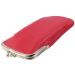 NASENFAHRRAD24 High-quality genuine leather bag case SINA with golden snap fastener in an elegant design in red