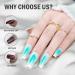 Jofay Fashion Press On Nails Medium - Milky Blue Gel Tips | Summer Beach Ballerina Coffin | Reusable Fake Nails Kit - Buy Online on GoSupps.com