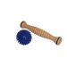Foot massage roller foot reflexology massage made of wood grooved with hedgehog ball