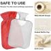 Naanle Red Watercolor Hot Water Bottle with Cover - 1L for Pain Relief Bed Warmer and Heat Therapy - Transparent & Versatile - Buy Online on GoSupps.com