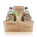Accentra-shower set women gift set olive in the wooden basket-6-piece care set with shower gel bubble bath bathroom body lotion & multi-wellness gift set for birthday Valentine's Day & Christmas