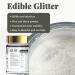 Annexual White Glitter Powder for Drinks - FDA-Certified Vegan Edible Glitter for Cocktails Cakes & More - Tasteless & Drinkable 15g - Buy Online on GoSupps.com