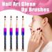 4 Pack Nail Art Clean Up Brushes - Nail Polish Remover Brush Set for Design & Mistake Cleaning - Buy Online on GoSupps.com