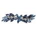 Faship Gorgeous Navy Blue Rhinestone Crystal Small Floral Hair Barrette Clip