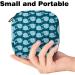 Shop Portable Women's Binding-Storage Bags | Menstrual Cup Pocket & Pads for Teens - Cute Blue Whales Design - Buy Online on GoSupps.com