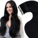 Laavoo 70cm tape real hair extensions black 65g remy real hair extensions tape black remy tape extensions hair extension real hair black 20 pieces #1 70cm-20pcs 1.1 #1