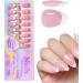 Fake Nails with White Tips Adhesive Trendy False Nails with White French Tips | Beauty Products for Home Wedding Dating Gathering Traveling Haoying 05 - Buy Online on GoSupps.com