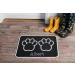 Personalised Extra Large Pet Rebellion Pet Food Mat for Cats and Dogs - Non-Slip, Machine Washable, Absorbent - Big Paws Black - Buy Online on GoSupps.com
