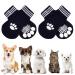 Auauy indoor anti-slip socks for dogs and cats pet socks dog socks anti-slip paw protection and traction thanks to silicone gel 2 sizes for little-medium animals (black M) #19