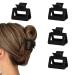 4 PCS Hair Clips Claw Clips for Thin Hair All Black Color Small Hair Clips 2 Square Matte Hair Clips Small Claw Clips for Thin Hair Claw Clips for Thick Hair Accessories for Women Gifts for Mom
