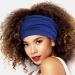 GORTIN Wide Headbands 4 pcs - Black Boho Stretch Turban Head Wraps for Women and Girls - Buy Online on GoSupps.com