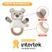 Donty-Tonty Premium Wood Baby Teether Rattle Toy - Grey Bear | Soft Plush Shaker Toy with Natural Wooden Teething Ring | Perfect Easter Gift for Newborns & Toddlers 0-12 Months - Buy Online on GoSupps.com