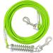 Yard Leash For Dogs with Shock Absorbing 3-15m Yard Leash Tie Out Leashes Tie Out Cables For Dogs Yard Leash (Green 15m) 15m Green