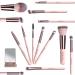 B&R MALL Makeup Brush Set with LED Mirror - Soft Lightweight Tools for Foundation Concealer & Eyeshadow - Perfect for On-the-Go Makeup (Champagne Gold - Buy Online on GoSupps.com