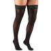 Truform Sheer Compression Stockings 20-30 mmHg Women's Thigh High Length 30 Denier Black X-Large Black X-Large (1 Pair)