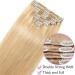 SEGO Real Hair Clip-in Extensions - 8 Piece Party Set 100% Remy Medium Blonde #24 25cm - 110g - Buy Online on GoSupps.com