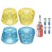 PATIKIL Roller Skate Toe Stops with Screwdriver Rubber Brake Stoppers Block for Roller Skate Accessories Replacement Blue Yellow