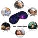 Lightweight Space Galaxy Sleep Eye Mask for Men & Women Adjustable Constellation Eyeshade for Better Sleep | Purple Blue Light Blocking - Buy Online on GoSupps.com