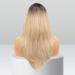Feshfen Ombre Blonde Wig for Women | 45cm Synthetic Hair Ponytail | Natural Look Black to Blonde - Buy Online on GoSupps.com