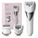 pilateur lectrique 2 en 1 pour le visage le menton les bras les jambes les aisselles le bikini le rasage et l' pilation t te large pour une pilation rapide rasoir pour femme humide et sec