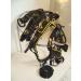 SHOWMEN CRAFT Black Synthetic Nylon Horse Harness with Yellow Piepin for Shetland - International Shipping Available - Buy Online on GoSupps.com