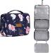 Toiletry Bag for Women, Large Hanging Travel Makeup Bag Water-resistant for Toiletries/Cosmetics/Brushes (Blue Flower)