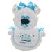 Diaper cake diaper bear blue - optionally with pacifier chain and name - gift for birth (without pacifier chain)