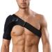 Shoulder Brace with Improved Stability Breathable Neoprene Shoulder Support Compression Sleeve Adjustable Wrap Band for Custom Fit. Relieves Shoulder Pain AC Joint Rotator Cuff