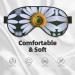 SSIMOO Daisy Flower Print Eye Mask - Double-Sided Soft Light Blocking for Better Sleep Quality - Black - Buy Online on GoSupps.com