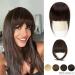 Bangs Hair Clip in Bangs Human Hair Bangs 3 Clips In Black Blunt Cut Fringe Hair Piece Natural Black Blonde Bang 8" Clip In Hair Extensions Bangs Hair Clip(#2) - Buy Online on GoSupps.com