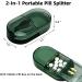 2PCS Pill Cutter & Portable Pill Splitter - 2-in-1 Pill Case with Stainless Steel Blade for Vitamins & Tablets - Cut Pills in 1/2 1/4 | Transparent Green & Brown - Buy Online on GoSupps.com