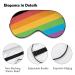 Pride Month LGBTQ Rainbow Sleep Mask | Blackout Eye Cover for Women Men | Adjustable Strap for Yoga Travel Nap - Buy Online on GoSupps.com