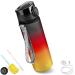 My Vesperbox Minny Leak Proof Kids Water Bottle with Straw or Strainer 350ml 500ml 750ml BPA Free Lightweight Water Bottle for Kindergarten School (Green Light Green Black 750ml)