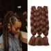SEGO 24" Braids Extensions Braiding Hair Extensions Crochet Hair Synthetic Hair Kanekalon Colorful 3 PCS Reddish Brown