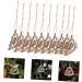 COHEALI 1 set with Embellishments Wood Pendant Ornaments Design Snowflakes Ornament Painting Cutouts Ropes Beige 8.00X7.80X0.20CM - Buy Online on GoSupps.com