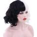 Cruella Deville Wigs Black and White Wigs Short Curly Wig & Wig Cap Wavy Curly Wigs Halloween Cosplay Party Wig for Women Men Halloween Decoration Cosplay supplies - Buy Online on GoSupps.com
