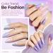 Modelones Gel Nail Polish 6 Colors Shimmer Pearl White Pink Purple Mermaid Nail Drawing Glitter Gel Polish Soak Off Led Summer Nail Gel Swirl Shell Thread Effect DIY Mani Gift with Dotting Pen Pearl Purple - Buy Online on GoSupps.com