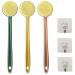 HST 3pcs Back Scrubber for Shower  Shower Brush with Soft Bristles  Exfoliating Skin and A Soft Scrub for Wet or Dry Brushing  Long Handle Cleans The Body Easily