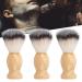 Premium 3-Part Razor Brush Set for Men | Wooden Handle Soft Hair & Rich Foam | Ideal Beard Care & Everyday Grooming - Buy Online on GoSupps.com