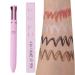 Multi Makeup 4 in 1 - Waterproof Multi-Use Portable Makeup Pencil - Contour Smooth to Glide and Compact for Travel Comes with Eyeliner Brow Lipliner and Highlighter Caits Pink