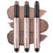FOCALLURE 3 Pcs No Crease Eyeshadow Sticks Shimmer & Matte Eye Shadow Crayon Set with Blending Sponge Brush Smooth Texture Cream Eye Highlighter Pen Long Lasting Waterproof Eyeshadow Brightener Stick Makeup Summer Mornin...