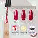 Shelloloh 10R Gel Nail Polish Set - 10 Nude Pink Red Glitter Colors | Spring Summer Gel Nail Kit for Manicure & Nail Art | Soak Off UV LED, 7ml Bottles - Buy Online on GoSupps.com