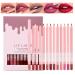 Chaies Lip Pencil Set 12 Long-Lasting Colors Natural Matte Creamy Cosmetics - Lip Pencil Kit - For Home Travel Party Wedding Winter Autumn Spring Office School